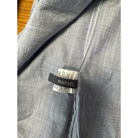 Jeans By Buffalo Rafael Mens Blue Chambray Button Down Shirt Long Sleeve Size L - Picture 10 of 11